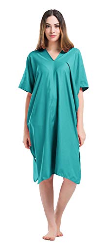 Icegrey Adultos Changing Robe Toalla Poncho con Capucha para Hacer Surf, Nadar Traje de Cambio, Talla única Agua Verde