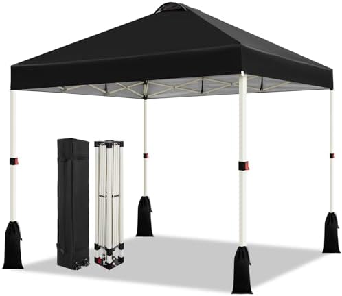 WEIZE 10x10 Pop Up Canopy Tent, 1-Button Push Setup Canopy Tent, ...