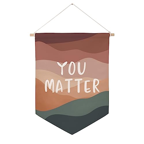 You Matter Wall Hanging Banner, Affirmations Art, Mental Health Art, ...