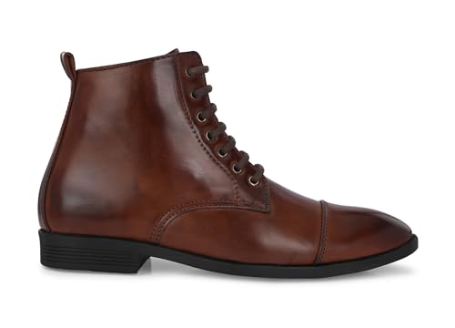 Image of Server Men's Chelsea Ankle Boots | Casual Boots for Men | Ankle Height Boots| All Day wear | Comfortable Formal Office & Business Wear Shoes | Lace up Boots | Derby Boots