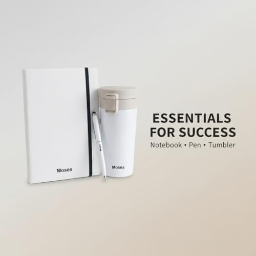 Image of Personalised 3 in 1 Corporate Gift Set which Includes Diary, Metal Pen & Coffee Tumbler. Gift Set for, Employee of The Month, Corporate Gift for Clients,Diwali Gifts(White)