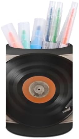 Vinyl Record Round Pen Holder Desk Organizer for Office Home image 5