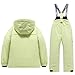 Boys Girls Snowsuit Winter Fashion Snow Bibs Snowboarding Clothes Teen Kids Waterproof Ski Suit (Yellow, 3-4 Years)