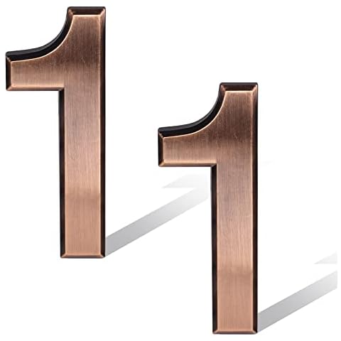 SAVITA Bronze Mailbox Number Stickers - 2pcs Cover