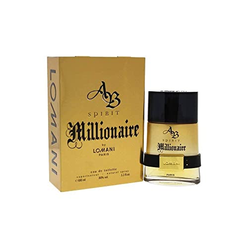 Lomani AB Spirit Millionaire Eau de Toilette Spray for Men, 3.3 oz, Pack of 2