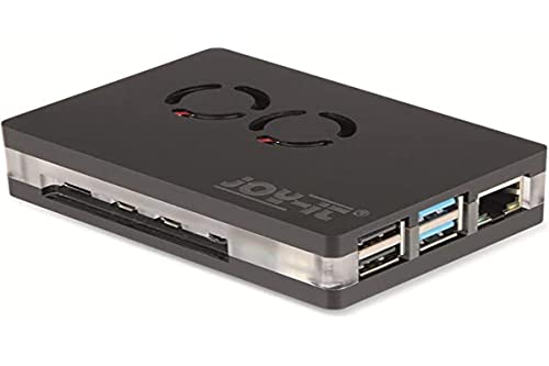 Joy-it RB-CaseP4+03 SBC Case Suitable for (Development Kits): Raspberry Pi with Active Cooler, transparent
