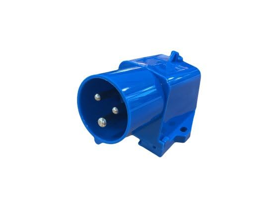 ADVENTURE OUTDOOR SUPPLIES Surface Mounted 240V 16A Mains Inlet Socket – CEE 3‑Pin Caravan & Motorhome Power Inlet – Surface Mount Hook‑Up Connection (No Flap)