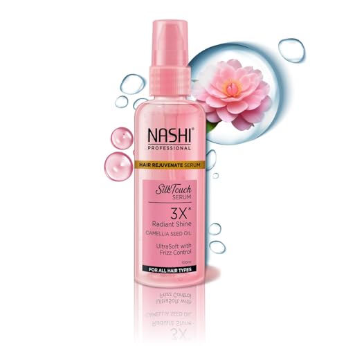 Image of Nashi Professional Hair Rejuvenate Serum 100ml, Camellia Seed Oil Hair Serum for Frizzy Hair, Silky Touch Hair Serum for Curly Hair and All Hair Types