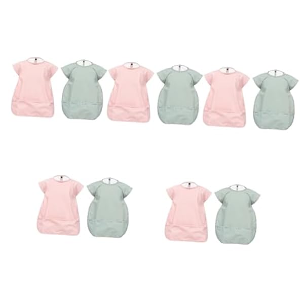 ibasenice 10 Stuks Voeden Kleding Baby Schort Slabbetje Kind Schort Baby Pu Baby Kwijlen Slabbetje Peuter Baby Slabbetje Denemarken Reverse Dressing Druipend Water Eten Kleding Slabbetje Om