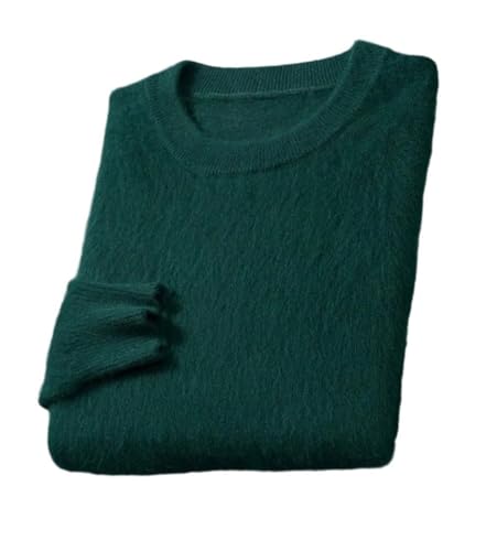 Men's Crew Neck Pullover Sweater Large Size Loose Fit Warm Comfortable for Winter Knit Tops