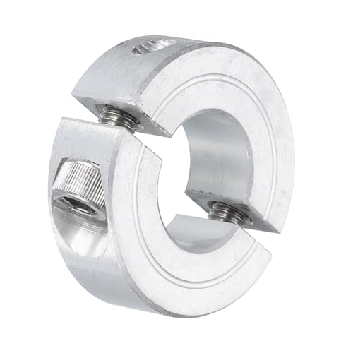 uxcell Double Split Clamp-On Shaft Collar 5/8" Bore, Aluminum Alloy