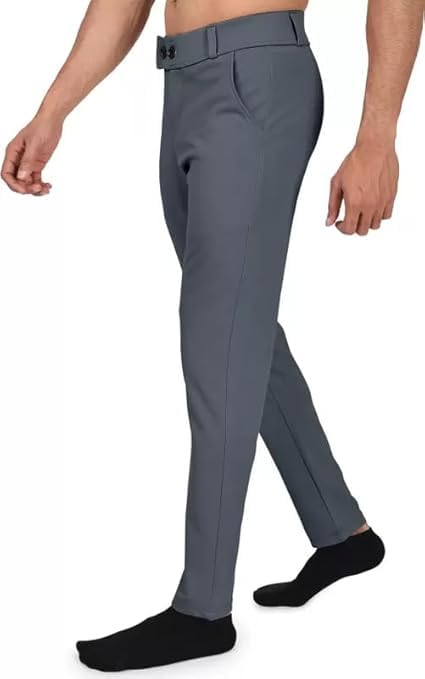 Image of Twill Lycra Men Trouser | Standard Fit Casual & Office Wear | Soft Stretchable Fabric | Comfortable Bottom Wear