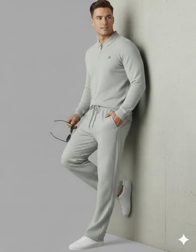 Image of Volex Men Full Sleeve T-Shirt and Jogger Set|Track Suit for Men | Sports Wear Gym Running Jogging Walking Workout Outfit | Full Sleeve T Shirt with Jogger Track Pant Lower