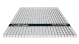 Polycarbonat-Doppelstegplatten 1000x700, Transparent, 10mm – UV-beständig & wetterfest - Gewächshausplatten/Kunststoff-Dachplatten für Terrassenüberdachung & Carport
