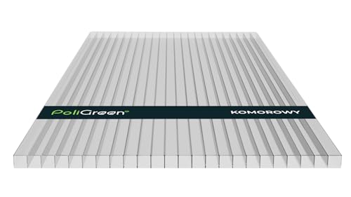 Polycarbonat-Doppelstegplatten 1000x700, Transparent, 10mm – UV-beständig & wetterfest - Gewächshausplatten/Kunststoff-Dachplatten für Terrassenüberdachung & Carport