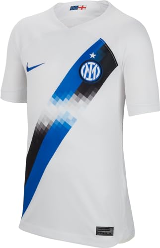 Maillot Inter Milan Enfant Nike Dri-FIT extérieur blanc pour jeune footballeur