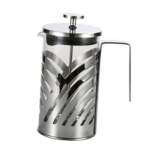 SECFOU 304 cafetera maquina de cafe cafeteras Fabricante recargable cafetera inoxidable tetera de filtración de café tetera con filtro Silver