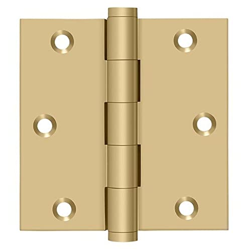 Deltana DSB354 Solid Brass 3 1/2-Inch x 3 1/2-Inch Square Hinge
