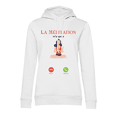 Sweat à capuche douillet La Méditation m'appelle idéal pour vos pauses zen