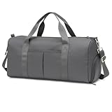 Weemsbox Mala Esportiva Academia, Compartimento para Tênis, Impermeável, 45 x 27 x 24 cm, Dobrável (Cinza)