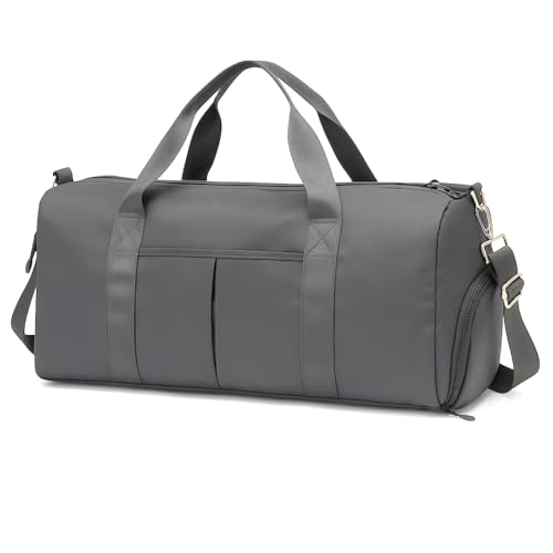 Weemsbox Mala Esportiva Academia, Compartimento para Tênis, Impermeável, 45 x 27 x 24 cm, Dobrável (Cinza)