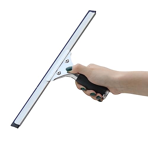 Image of Rubber Squeegee,Window Squeegee with Non Slip Handle,Wide Coverage Garage Floor Squeegee,Squeegee Blade Head,Cleaning Squeegee for Floor,Bathroom,Kitchen,Concrete,Tile,Garage