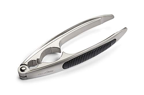 CellarDine Stainless Steel Nut Cracker Cascanueces estándar de Acero Inoxidable 15 cm, Plateado, 2.5 x 4.5 x 15.5 cm