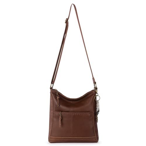 Image of The Sak Lucia Leather Crossbody Purse - Premium Leather Women's Handbag for Everyday & Travel - Cross Body Bag With Zipper