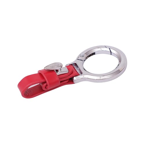 Image of BROGBUS Unisex Belt Loop Vegan Leather Key Ring Keychain for Keys Car and Bike