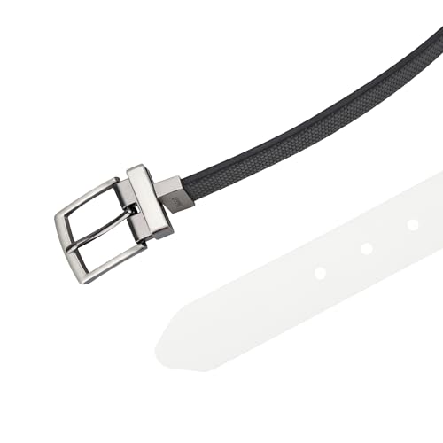 Haggar Men's 2-in-1 Reversible Leather Belt for Dress Pants, Jeans, Khakis-Classic, Textured, Casual, Sport4