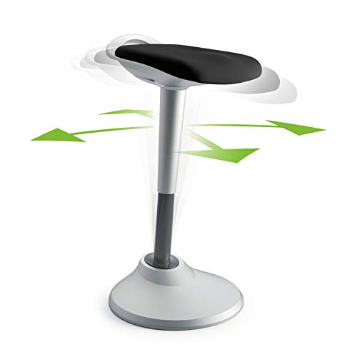 Image of basyx by HON Perch Stool, Sit to Stand Backless Stool for Office Desk, Charcoal (HVLPERCH)