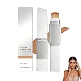 Base Que Cambia De Color,2 EN 1 Base De Maquillaje En Barra,Barra Crema Cubriente Bar con Cabezal Brocha,Ligera Hidratante,Proporciona un Acabado Natural y Apta para Todo Tipo de Pieles(Tono de Piel)