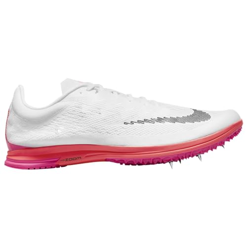 Nike Zoom Streak LT Spike-Flat Track & Field Shoes (M 8.5/W 10, White/Bright Crimson/Black)