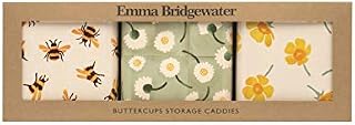 Bridgewater Emma Buttercups Set of 3 Square Tins 105 x 105 x 105mm