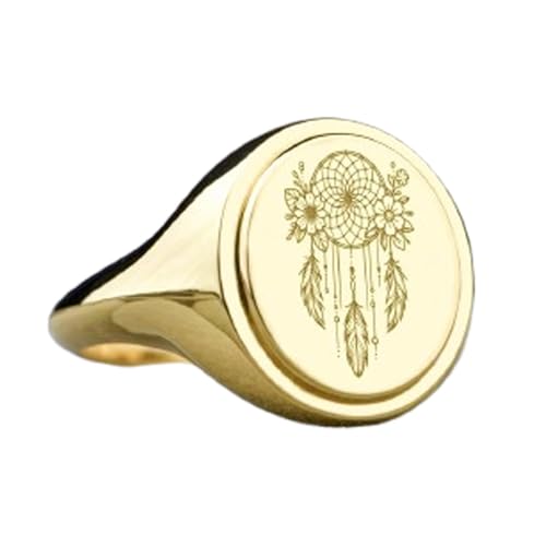 Bague attrape-rêves argent 925 idée cadeau chevalière or