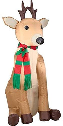 Gemmy Inflateables Holiday G08 36836 Air Blown Outdoor Reindeer Decor