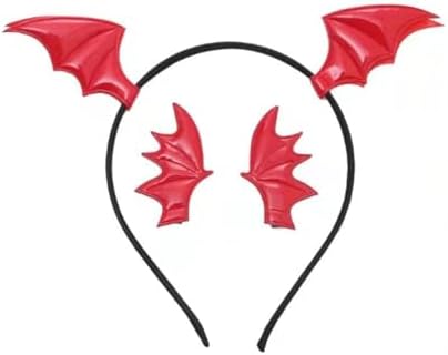 yaozeio Halloween Bat Ears Headband Hair Clip for Halloween Dress Up Costumes for Girls Bat Barrette Headpiece Halloween Hair Accessories for Women Bat Wings Headband Hair Clips