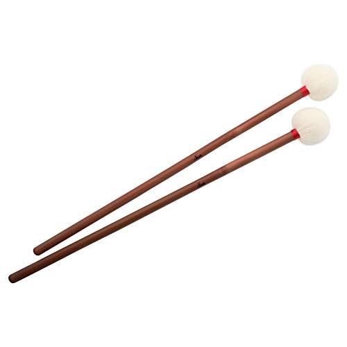 XDrum TB43 Baquetas Para Timbal Par (Mango De Bambú, Cabeza De Fieltro De 43 mm, Longitud: 38,5 cm)