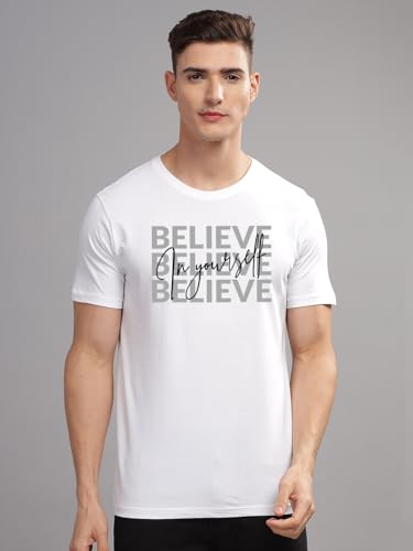 Image of ADRO 100% Cotton Lycra Tshirts for Men Combo Pack of 3 | Regular Fit | Printed T Shirt | Round Neck Half Sleeve| Mens Tshirts