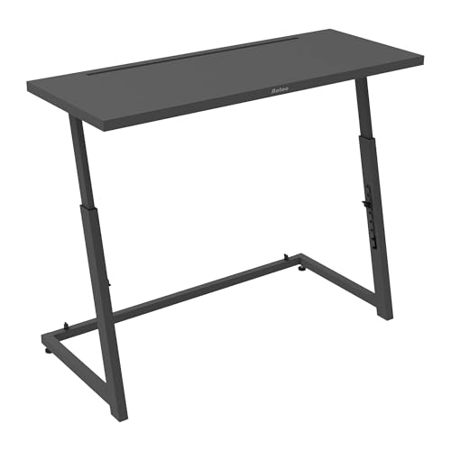 Antoc by Recordcase DJS-40 DJ Tisch - 1150 × 450 × 950 mm - Höhenverstellbarer DJ-Stand aus Stahl - Schwarz - Portable Arbeitsfläche für Mixer und 2 Player