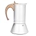 Ekspres do Kawy Moka, Profesjonalny Metalowy Włoski Ekspres do Kawy Kubański Ekspres do Kawy Express Moka Pot do Domowego Biura Camping Travel Silver(300ml)