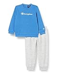 Champion Jungen American Classics-Sweatsuit Crewneck Trainingsanzug, Helles Kobaltblau und Grau, 6 Monate