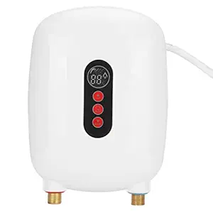 KCHOICE Water Heating Device, Energy - ?Saving Instant Heater Eco - ?Friendly Sturdy 6500W with LED Screen for Household Kitchen for Bathroom(White)