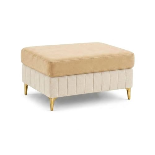 Image of CASASTYLE Noviq 4 Seater L Shape Sofa Set with Movable Ottoman | Flexible Left or Right Layout | Cozy Velvet Fabric | Soft Touch Seating | Modern Designer Sofa for Living Room (Cream-Beige)