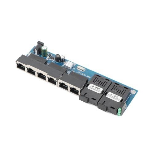 Convertisseur de média fibre avec carte PCBA 6 ports RJ45 et 2 ports SC 20KM 1310/1550nm