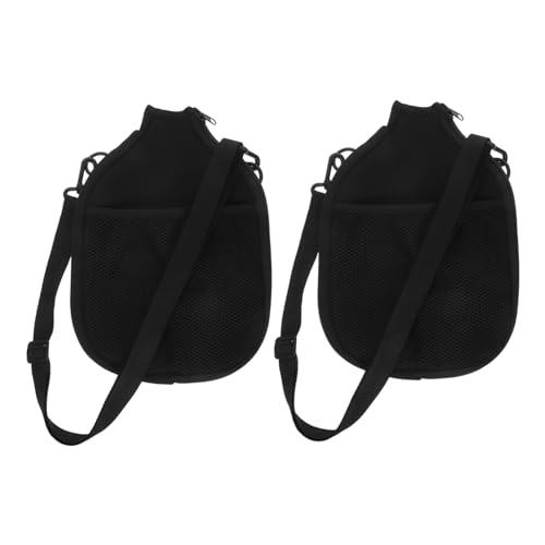 ABOOFAN 2個防水ネオプレンピクルボールパドルバッグ メッシュポケット付