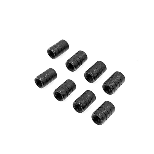 JZK 8x Black metal tyre valve caps, tyre dust caps for car and bike, aluminum alloy Tire valve cap, mountain bike valve cap, Motorcycle tyre valve dust cover