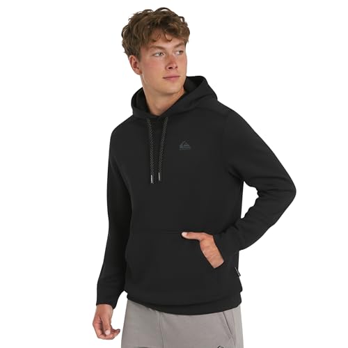 Recopilación de Sudaderas disponible en línea. 48 Quiksilver - Sudadera con Capucha para Hombre, Ajuste Regular, Rendimiento Activo, Peso Pesado, Malla Jacquard y Forro Polar, Negro Onyx, M