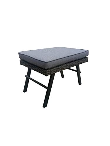 greemotion Rattan-Lounge Bahia Marvao, 2er Garten-Sofa inkl. Tisch & Hocker, Daybed für indoor & outdoor, Grau