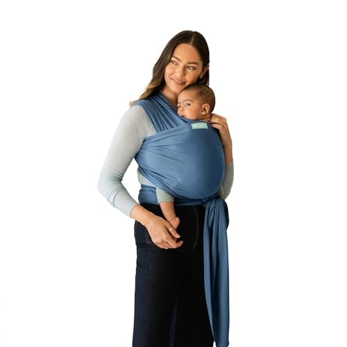 Image of Moby Baby Wrap Carrier Classic for Newborns to Toddlers (8-33lbs), Infant Sling Carrier, Lightweight & Hands Free Design, Adjustable for All Body Types (Ocean)